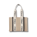 WOODY TOTE BAG IN LINEN