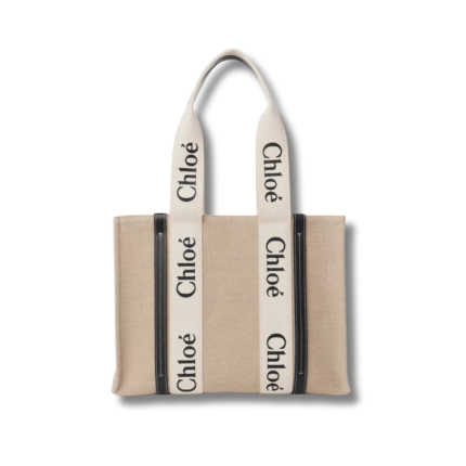 WOODY TOTE BAG IN LINEN