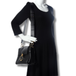 Calfskin Small Tess Day Bag Black