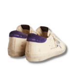 Super-Star LTD in nappa with metallic star and purple suede heel tab